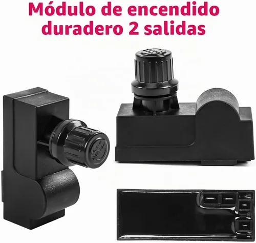 Vista 4 de Kit de reemplazo de encendido de parrilla DHLG-12 para Charbroil, encendido electrónico de 2 salidas y botón de interruptor con 6 cables