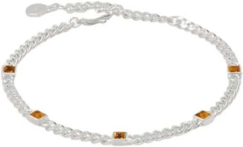 Vista 20 de Alex and Ani September Birthstone Sapphire Curb Chain Bracelet Dorado