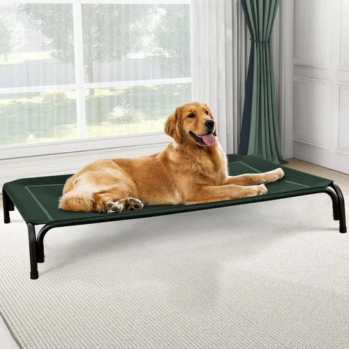 Vista 9 de Czpalo - Cama elevada para perros, cama elevada para exteriores para perros de tamaño mediano, cuna portátil para mascotas con malla transpirable