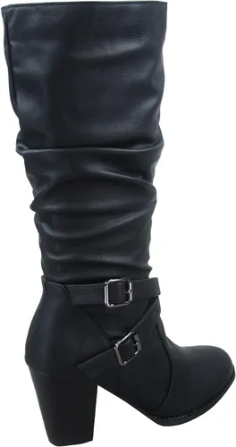 Vista 3 de Forever Link FZ-Safety-52 - Botas de tacón grueso con cremallera completa para mujer