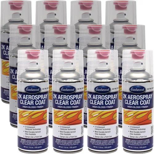 Vista 6 de Eastwood Aerosol 2k Pintura en aerosol transparente para automóviles con acabado duradero y duradero lata de 11.8 onzas Capa transparente 1