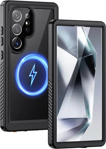 Vista 21 de Lanhiem Funda para teléfono Samsung Galaxy S24+ Plus, IP68 impermeable a prueba de polvo con protector de pantalla integrado, carcasa protectora Azul