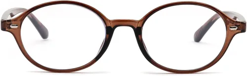 Vista 9 de FEISEDY Gafas de luz azul ovaladas vintage para mujeres y hombres, elegantes y ligeras de los años 90, anteojos falsos Nerd Y2k marco B0242