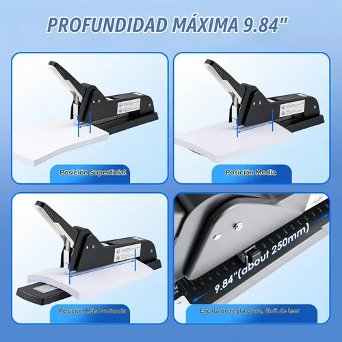 Vista 3 de Heavy Duty Long Reach Stapler with 4000 Staples for Booklets