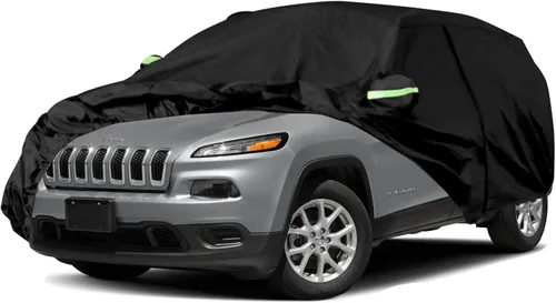 Vista 10 de Funda impermeable de 6 capas para automóvil de repuesto para Jeep Grand Cherokee 1993-2010 All Weather Car Cover with Cotton Liner, Zipper Door