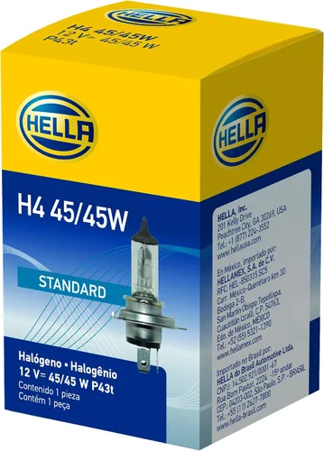 Vista 2 de HELLA Bombilla halógena estándar H4 45/45W, 12 V