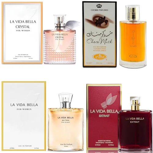 Vista 15 de A CENTER Juego de perfume de 4 piezas para mujer, set de regalo