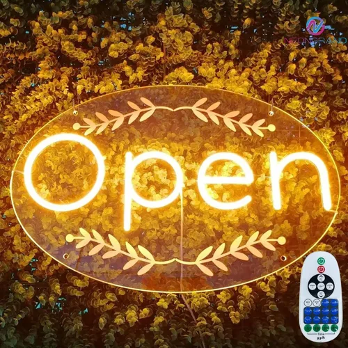 Vista 6 de Letrero LED abierto para negocios – Luz de neón LED con kit colgante y enchufe para tienda, ventana o uso comercial de 16.5 x 10.5 pulgadas