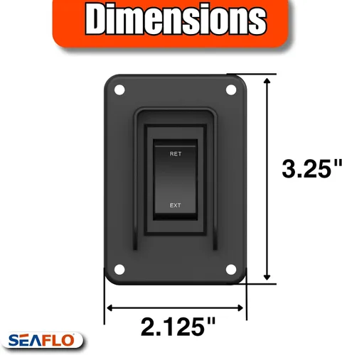 Vista 9 de SEAFLO Interruptor de balancín de potencia con interruptor de gato estabilizador, máximo 30 amperios, 12 V/24 V, extensión retráctil, arnés