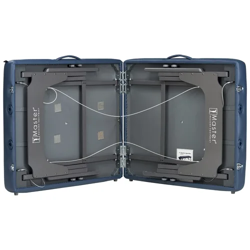 Vista 8 de Master Massage Montclair Pro - Mesa de masaje portátil de espuma viscoelástica extra ancha de 31 pulgadas en azul real con sistema de iluminación