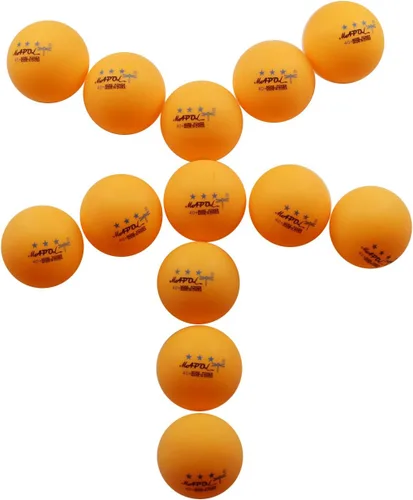 Vista 8 de MAPOL 100 pelotas de tenis de mesa avanzadas de práctica naranja de 3 estrellas
