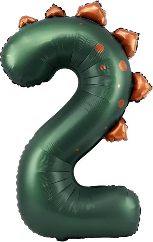 Vista 25 de Globo de dinosaurio número 1, globo de aluminio beige de 30 pulgadas para decoración de fiesta de cumpleaños de 1º cumpleaños de la selva