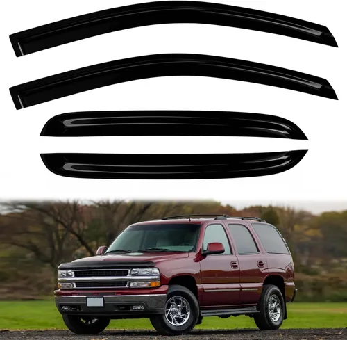 Vista 48 de 4 protectores de lluvia para Chevy Equinox 2010-2017, viseras de ventana, deflectores, parasoles, cinta de ventilación en canal hacia fuera