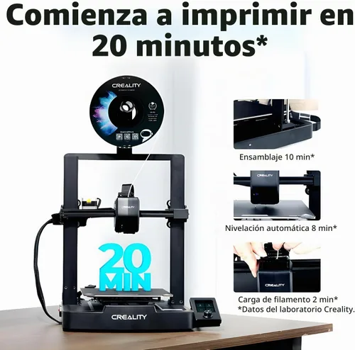 Vista 6 de Impresora 3D oficial Creality Ender 3 V3 SE, Ender 3 mejorada, impresora 3D rápida de 9.843 in/s 98.425 in/s², nivelación automática, extrusora