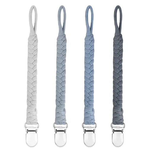 Vista 11 de 7 piezas de clip para chupete trenzado, clips para chupete para niños y niñas bebés, clip para sostener chupete Binky Clips