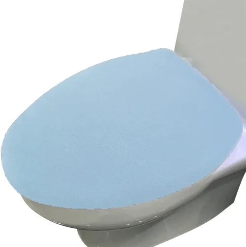 Vista 8 de Madeals Cubierta de microfibra para tapa de inodoro, suave y absorbente, cómoda cubierta de tapa de inodoro de baño, se adapta a la mayoría