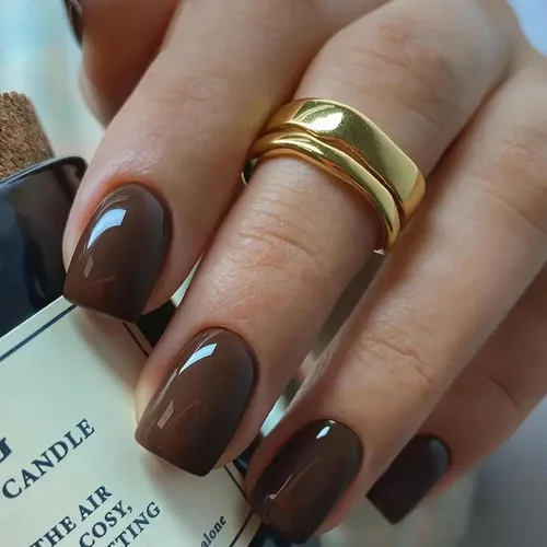 Vista 42 de Uñas postizas a presión de almendra, uñas postizas medianas con diseños de estampado francés de lámina dorada 3D, pegamento dorado Starlight en uñas