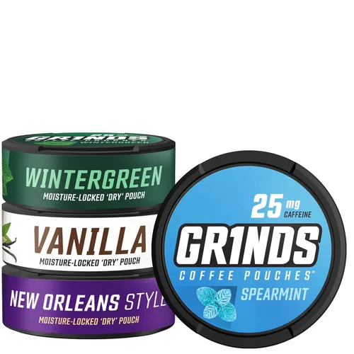 Vista 7 de Grinds Bolsas de café Paquete variado de 11 latas todo en uno Wintergreen, Double Moca, Cerveza de raíz, menta dulce, vainilla, caramelo