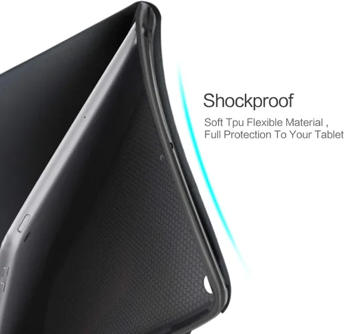 Vista 7 de Funda para iPad 9.7 2018/2017 5ª/6ª Generación, iPad Air 2, iPad Air, Vimorco - Funda trasera de TPU suave, funda tipo cartera de cuero