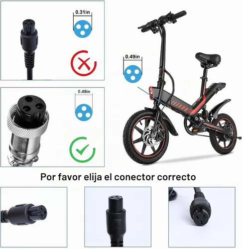 Vista 6 de EVAPLUS Adaptador de corriente de 54.6 V con certificación UL para scooter eléctrico de bicicleta eléctrica, cargador de batería de litio de 48 V