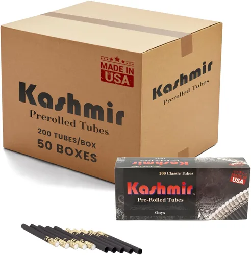 Vista 10 de Kashmir Tubos de cigarrillos con filtros, 200 unidades, tubos de papel vacíos de tamaño King Onyx de 3.307 in, tubos de filtro pendientes de patente