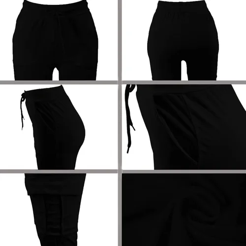 Vista 4 de SHINFY Leggings apilados para mujer, pantalones de yoga casuales con parte inferior acampanada, pantalones de chándal fruncidos