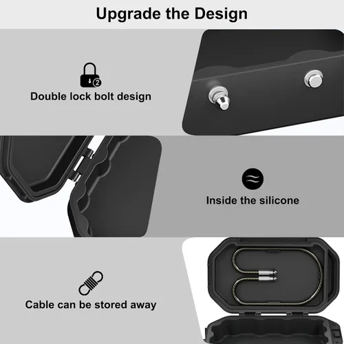 Vista 11 de Diyife Caja fuerte portátil, [impermeable] Caja de seguridad de viaje