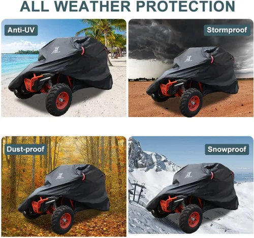 Vista 7 de X AUTOHAUX Cubierta UTV para Polaris RZR para Ranger para Can Am Defender Commander Max 210D Oxford protección para todo tipo de clima, cubierta