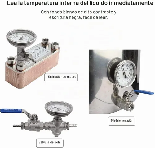Vista 6 de Termómetros de dial, Termómetro de hervidor de cerveza casera