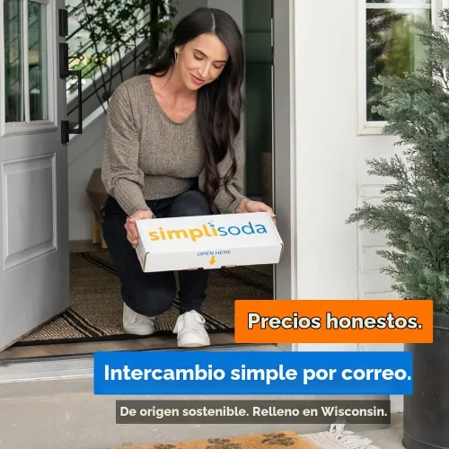 Vista 5 de Cilindros de recipiente de CO2 de 60 litros, compatible con Sodastream BLUE atornillado, Ninja Thirsti, Philips y más, máquina de transmisión