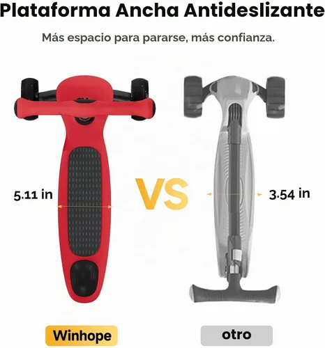 Vista 18 de 3 Wheel Kids Scooter with Light-Up Wheels, Ages 3-8 Negro