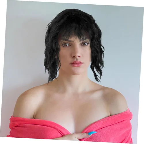 Vista 9 de KALLORY Peluca de cabello humano rizado natural, extensión de pelo sintético, cola de caballo con clip en flecos sin costuras