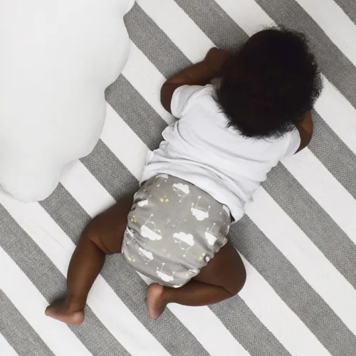 Vista 2 de Bambino Mio, Miosolo - Pañal de tela todo en uno clásico, nube nueve