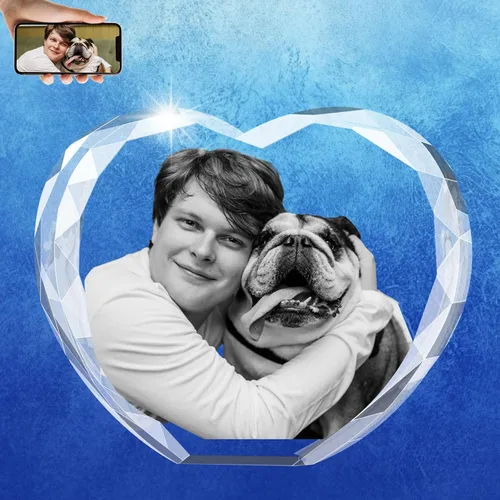Vista 15 de Regalos conmemorativos personalizados para mascotas, marco de fotos de cristal 3D de perros o gatos, marco de fotos grabado con láser personalizado