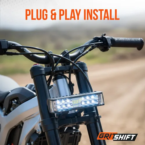 Vista 4 de GritShift Faro delantero para SurRon & Talaria MX3 – Luz LED estilo blinder de 6000K