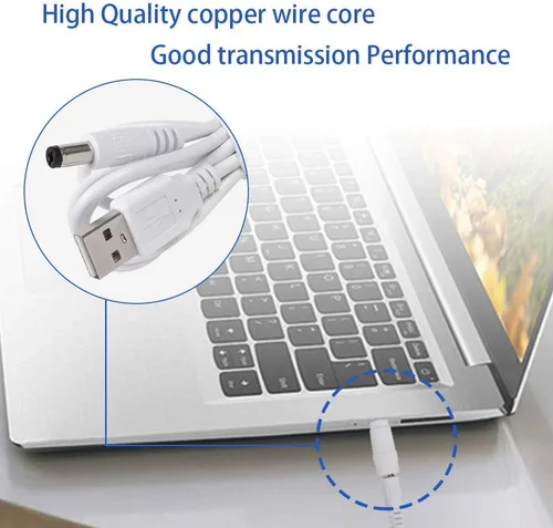 Vista 6 de UCEC Cable de alimentación DC 5V, USB universal a DC 0.2x0.1 in Cable de carga de enchufe con 8 conectores intercambiables adaptadores