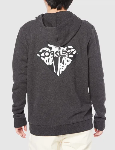 Vista 2 de Oakley Sudadera Palms B1b con cremallera completa para hombre, Gris oscuro Heather