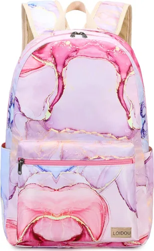 Vista 64 de LOIDOU Mochila para adolescentes y niñas, mochila escolar con lonchera y estuche para lápices, juego de bolsas escolares 3 en 1