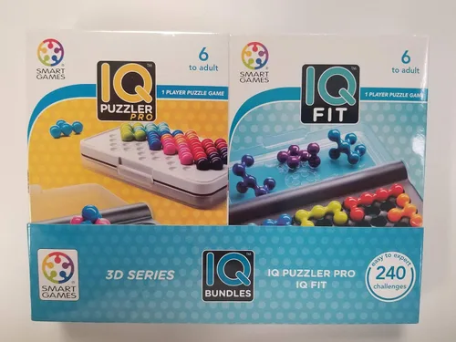 Vista 2 de SmartGames IQ Bundles Serie 3D, IQ Puzzler Pro IQ Fit 240 Challenges, Edades 6-Adulto