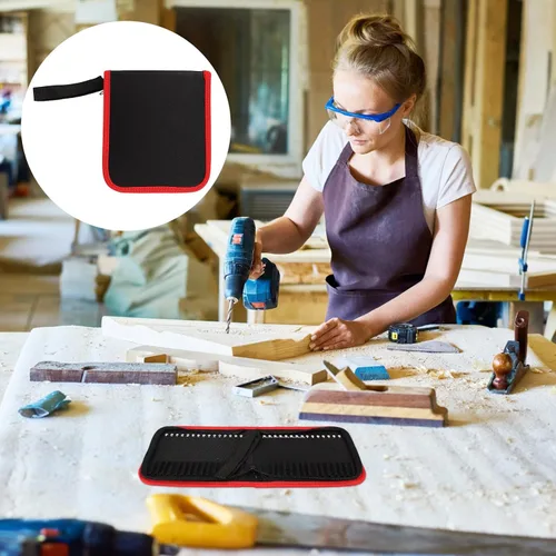 Vista 7 de VALICLUD Canvas Tool Pouch Organizer for Drill Bits and Screwdrivers Portable Storage Bag for Craftsmen DIY Garage Car and Truck Use Heavy Duty