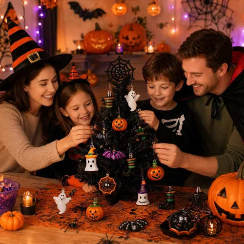 Vista 3 de Valery Madelyn - Decoración de árbol de Halloween inastillable para interiores, 12