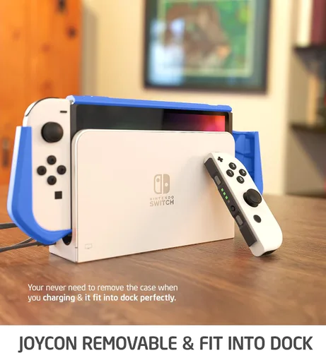 Vista 2 de Mumba Funda acoplable para Nintendo Switch OLED 2021, serie Blade TPU Grip Funda protectora Accesorios compatibles con Nintendo Switch OLED de 7