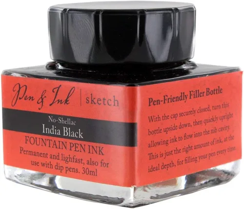 Vista 2 de Pen & Ink No-Shellac India Ink para plumas estilográficas