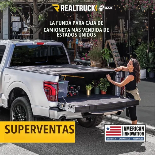 Vista 4 de BAK BAKFlip G2 Cubierta tonneau de base de camioneta plegable dura, 2005 - 2015, Acabado mate de alta calidad.