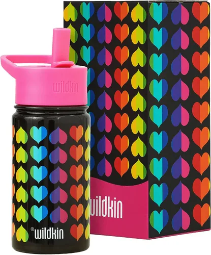 Vista 39 de Wildkin Kids - Botella de agua de acero inoxidable de 14 onzas para niños – Sin BPA, a prueba de fugas, aislada, fácil de limpiar - Ballerina
