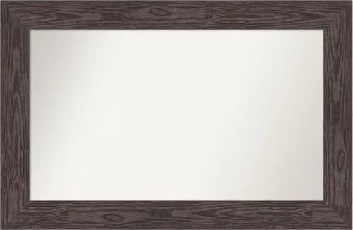 Vista 341 de Amanti Art Espejo personalizado, espejo de baño negro puente, espejo de pared o espejo de tocador de baño sobre el fregadero (26 x 26 pulgadas)