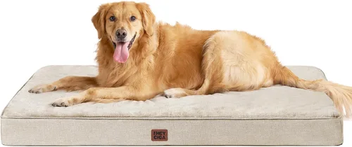 Vista 29 de EHEYCIGA Cama ortopédica impermeable para perros de 35 x 23 pulgadas, cama de espuma viscoelástica para perros de tamaño grande, alfombrilla lavable
