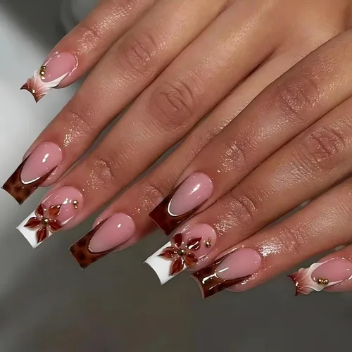 Vista 13 de MISUD - Uñas postizas largas cuadradas con pegamento de Rojo Gótico y Negro, diseño cruzado gótico Y2K acrílico, 24 piezas 020A00Rojo y Negro