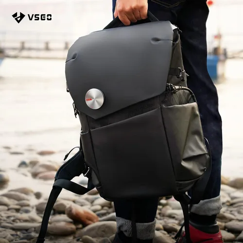 Vista 9 de VSGO Mochila negra para cámara Snipe de 16 litros, ligera, 2.4 lbs, bolsa de fotografía profesional DSLR/SLR para Sony, Canon, cámaras Nikon