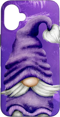 Vista 23 de Cute Gnome Graphic for Gardener and Spring and Summer Purple Case for iPhone 17